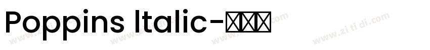Poppins ltalic字体转换